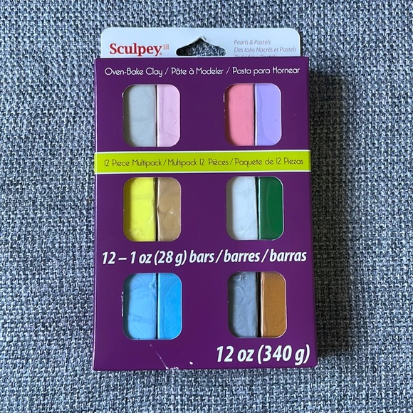SCULPEY III - Pearls & Pastels Oven Bake Clay - 12 1 ounce bars (340 grams) - Picture 1 of 8